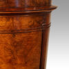 Antique walnut postbox drinks cabinet door detail