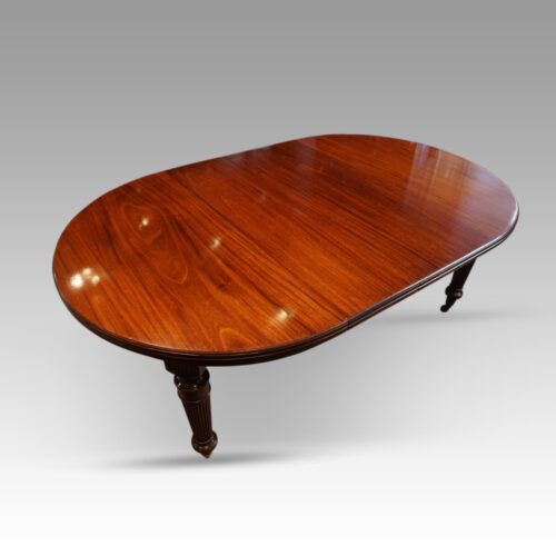 Edwardian circular extending dining table 2 leaves