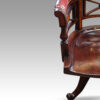 Edwardian inlaid desk chair arm