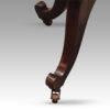 Edwardian inlaid desk chair leg