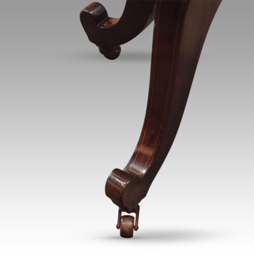 Edwardian inlaid desk chair leg