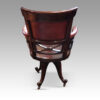 Edwardian inlaid desk chair rear