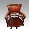 Edwardian inlaid desk chair seat