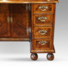George I walnut kneehole drawers