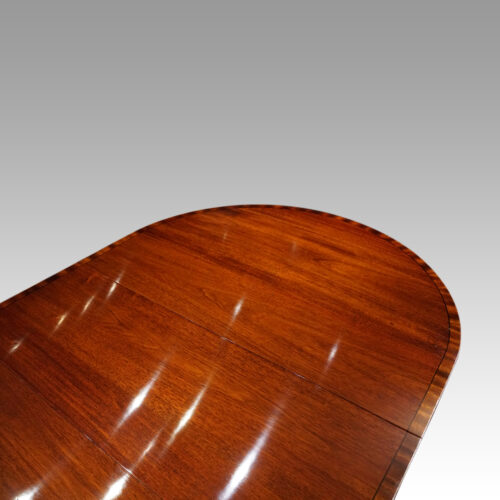 George V 12 seat mahogany dining table end top