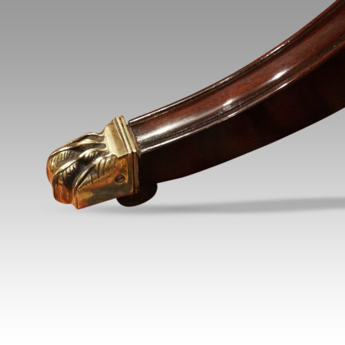 George V 12 seat mahogany dining table leg detail