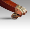George VI mahogany extending pillar table claw castor