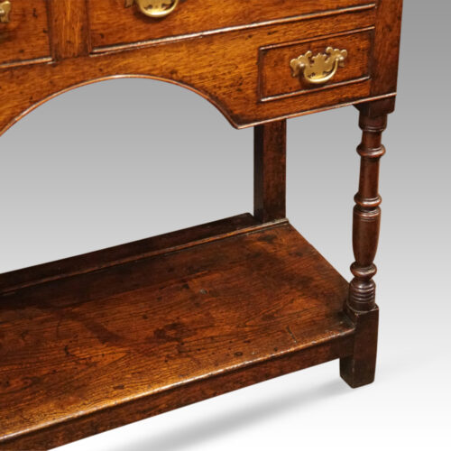 Georgian oak dresser base end leg