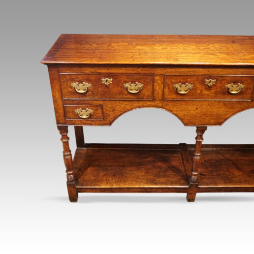 Georgian oak dresser base front