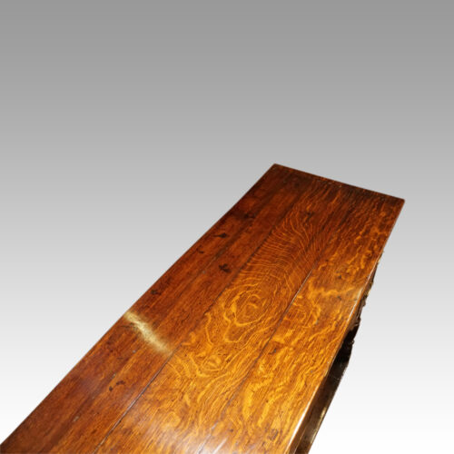 Georgian oak dresser base top view