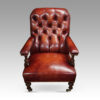 Victorian red leather easy chair