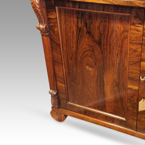 William IV rosewood chiffonier at angle