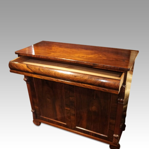 William IV rosewood chiffonier drawer open