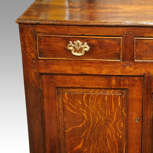 18thc. oak cupboard dresser end drawer