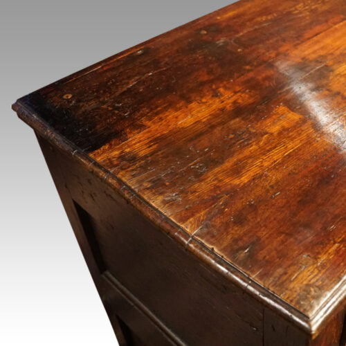 18thc. oak cupboard dresser top end