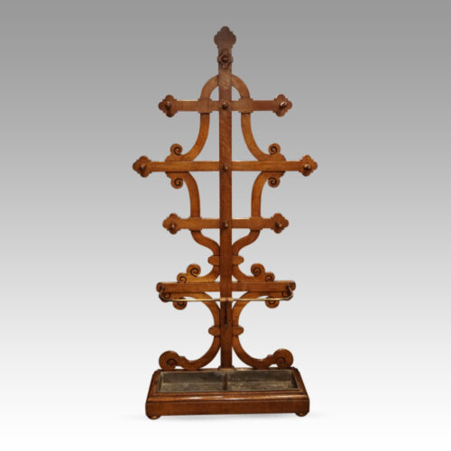 Antique Gothic oak hallstand