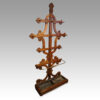 Antique Gothic oak hallstand angle