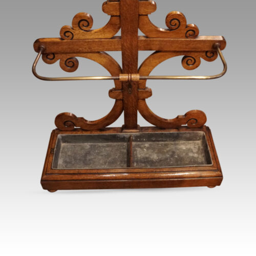 Antique Gothic oak hallstand tray