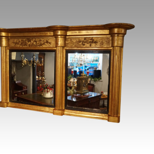 Antique gilt over mantle end plate