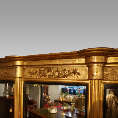 Antique gilt over mantle motif