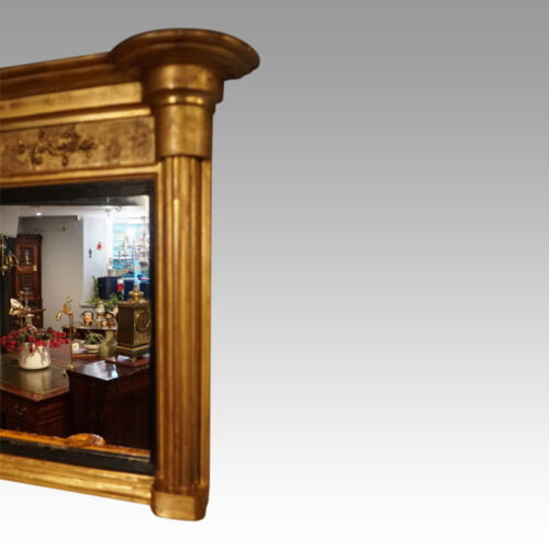 Antique gilt over mantle pillar