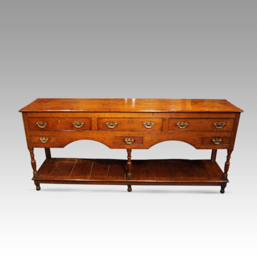 Antique oak pot board dresser