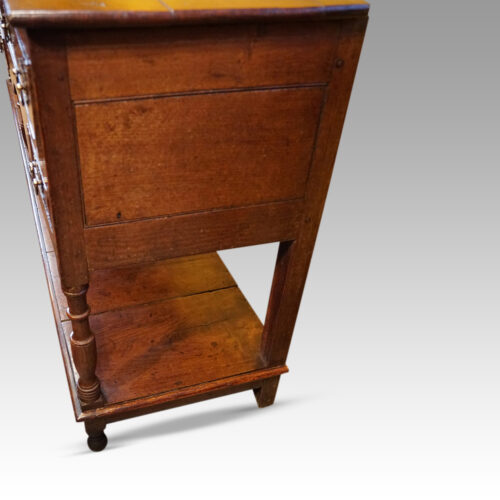 Antique oak pot board dresser end
