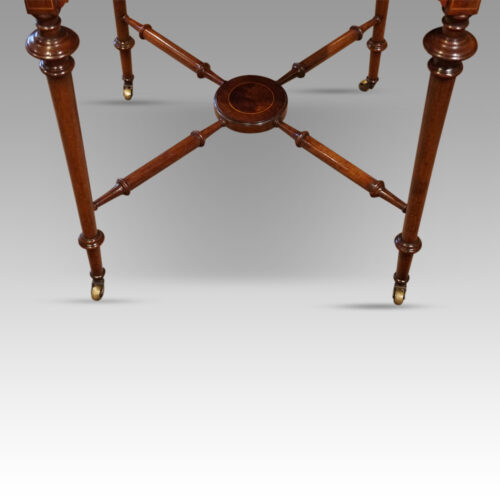 Edwardian inlaid envelope card table base
