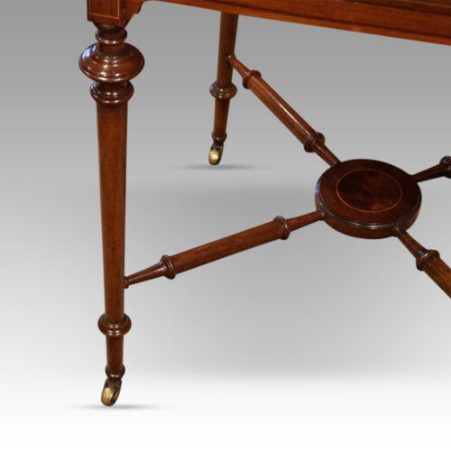 Edwardian inlaid envelope card table leg
