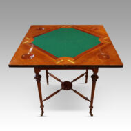 Edwardian inlaid envelope card table open