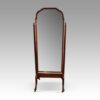 Edwardian walnut cheval mirror
