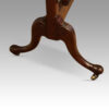 Edwardian walnut cheval mirror legs end