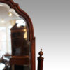 Edwardian walnut cheval mirror shaped shoulder
