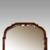 Edwardian walnut cheval mirror top of mirror