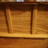 Large Victorian teak military chest interior lid