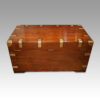 Large Victorian teak military chest rear