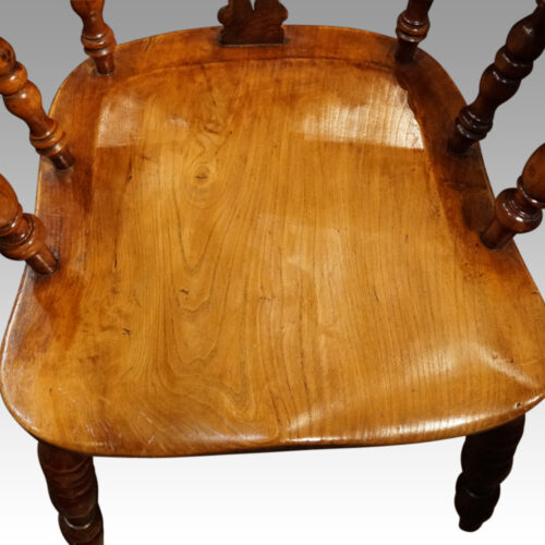 Pair of Antique yew Yorkshire broadarms seat