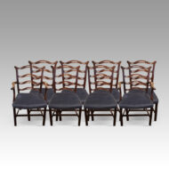 Set of 8 Hepplewhite style ladderback dining chairs