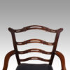 Set of 8 Hepplewhite style ladderback dining chairs armchair back