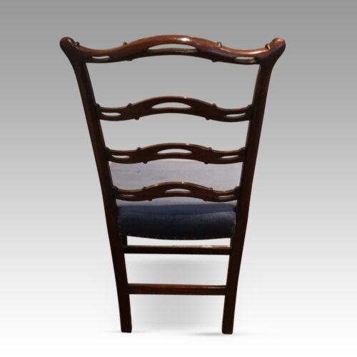 Set of 8 Hepplewhite style ladderback dining chairs rear (2)