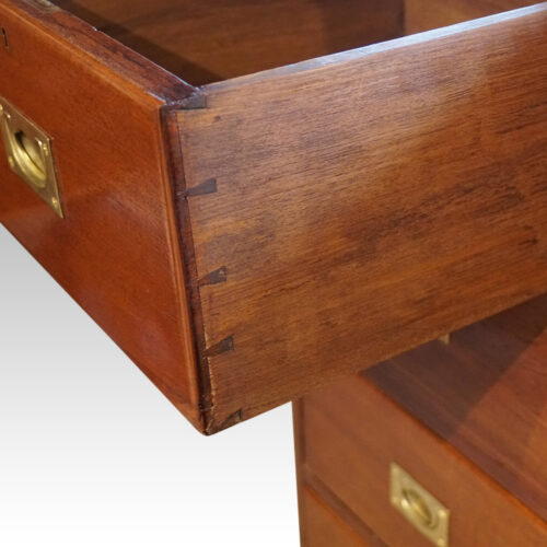 Victorian Naval dockyard chest dovetails