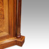 Victorian inlaid walnut pier cabinet column detail