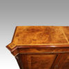 Victorian inlaid walnut pier cabinet top corner