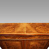 Victorian inlaid walnut pier cabinet top detail