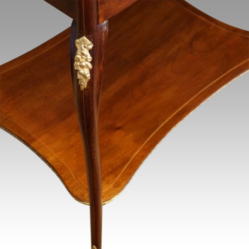 Victorian mahogany marquetry bijouterie cabinet platform