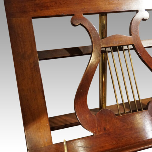 Victorian mahogany music stand detail
