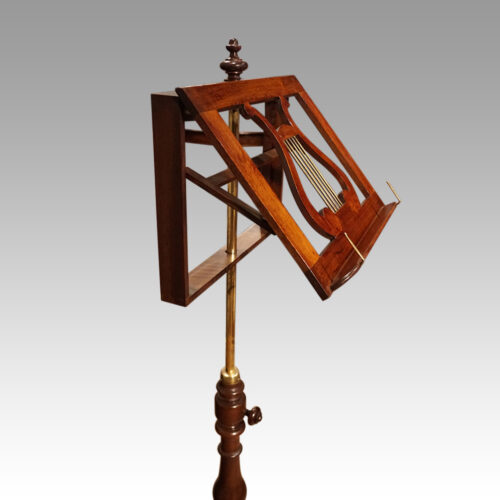 Victorian mahogany music stand reading support