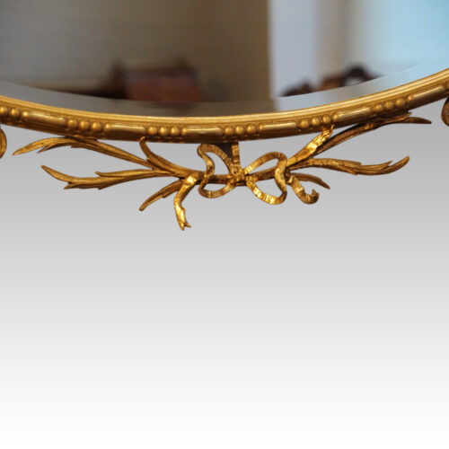Adam style gilt mirror ribbon design