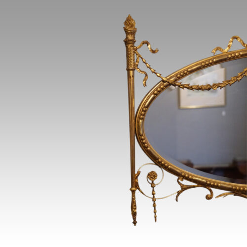 Adam style gilt mirror upright
