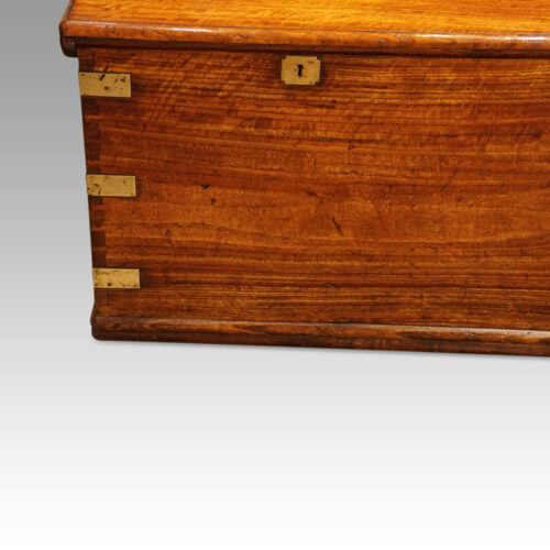 Antique camphorwood campaign chest corner